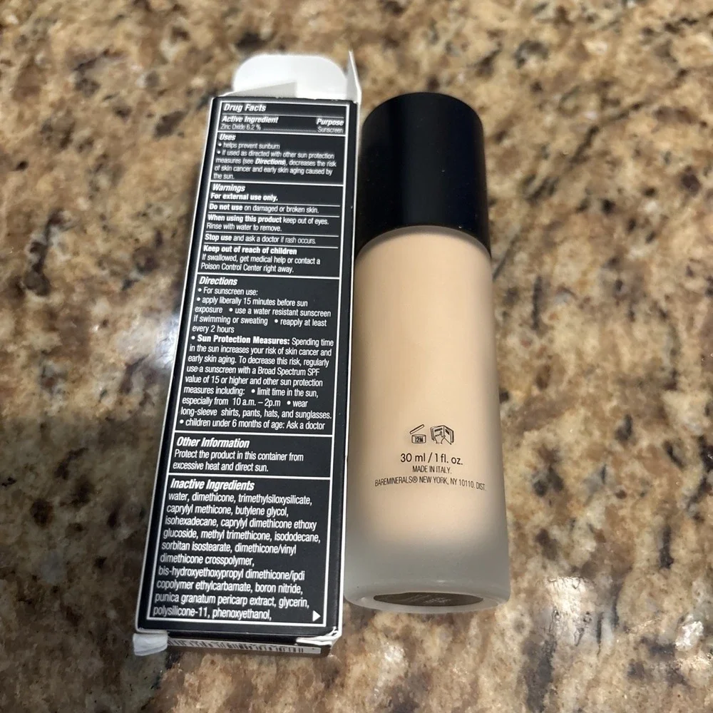Baremineral skin perfecting matte liquid foundation fair 12 Cool 1oz/30ml NWB